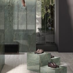 Quarzo Verde Aqua and Onice Aria Beige